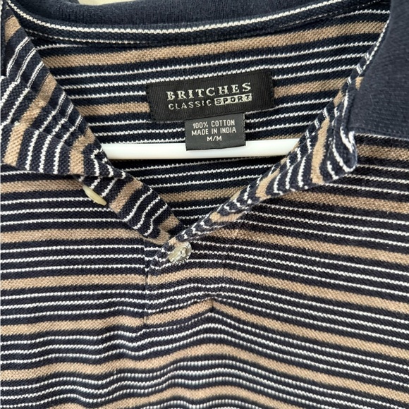 Blue Striped Polo Shirt Britches classic sport - Picture 4 of 4
